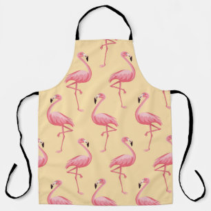 Flamingo seamless pattern background. Pink flaming Apron