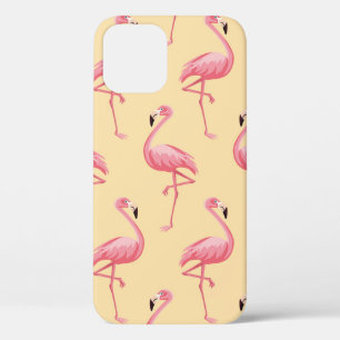 Flamingo seamless pattern background. Pink flaming iPhone 12 Case