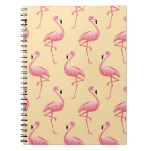 Flamingo seamless pattern background. Pink flaming Notebook