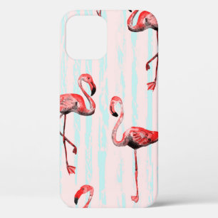 Flamingo seamless pattern iPhone 12 case