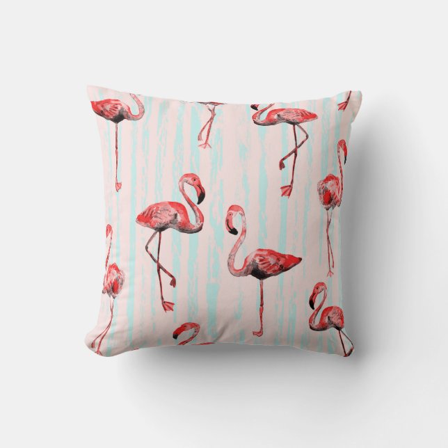 Flamingo seamless pattern cushion (Front)