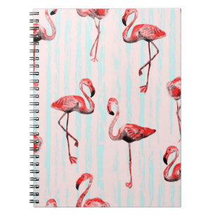 Flamingo seamless pattern notebook