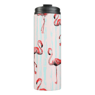 Flamingo seamless pattern thermal tumbler