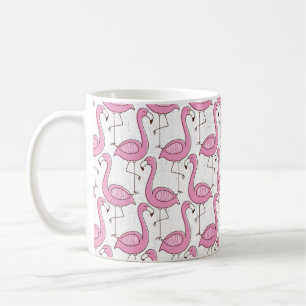 Flamingo seamless pattern, vintage exotic design coffee mug