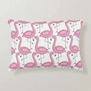 Flamingo seamless pattern, vintage exotic design decorative cushion