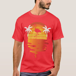 Flamingo shirt 70s vintage retro sunset Flamingo v