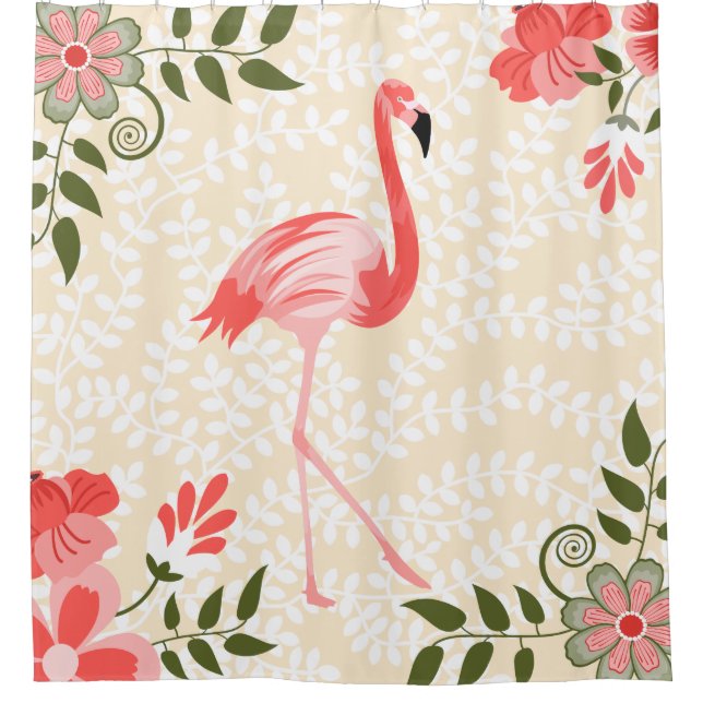 Flamingo Shower Curtain (Front)