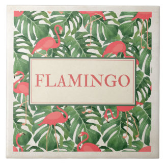 Flamingo sign tile