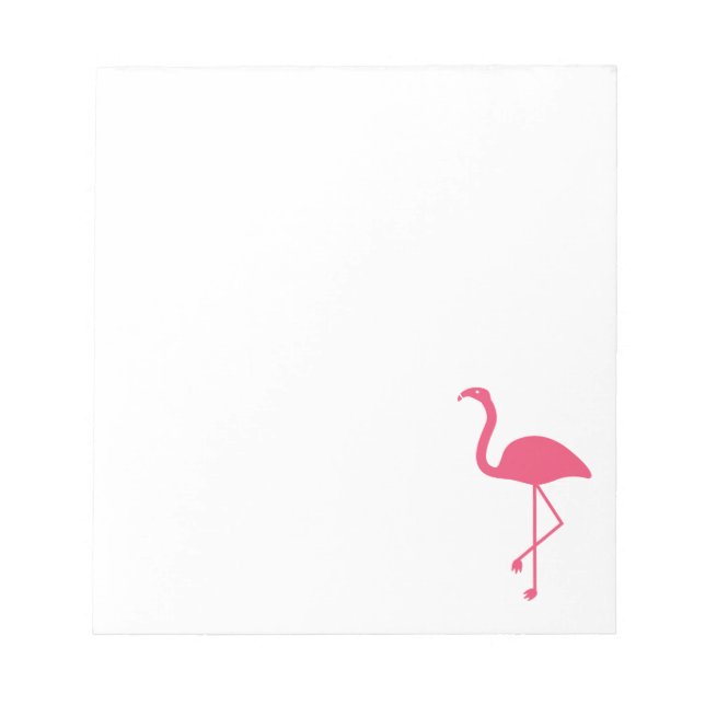 Flamingo Silhouette Pink Notepad (Front)