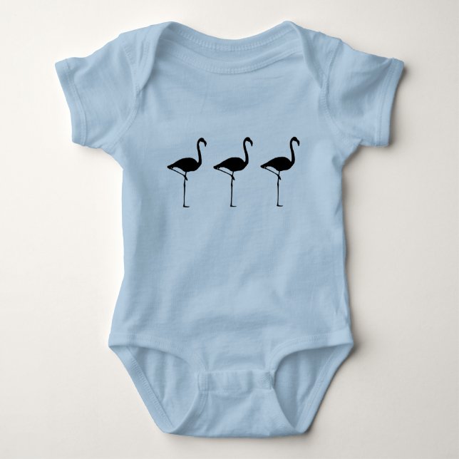 Flamingo Silhouettes Baby Bodysuit (Front)