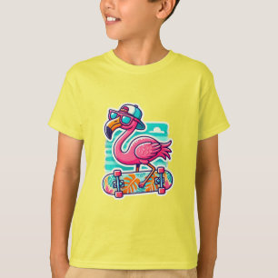 Flamingo Skater Vibes T-Shirt