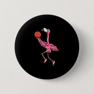 Flamingo Sketll Flamingo Playing Sketll Flamingo 6 Cm Round Badge