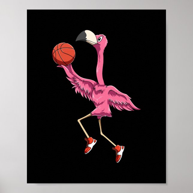 Flamingo Sketll Flamingo Playing Sketll Flamingo  Poster (Front)