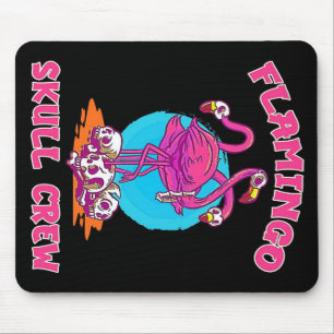 Flamingo Skull Crew Halloween   Flamingo Lovers Mouse Mat