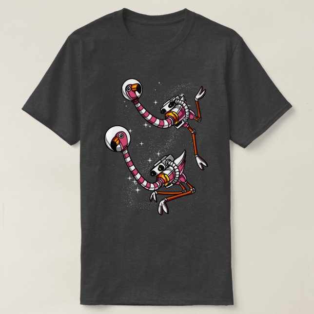 Flamingo Space Astronaut T-Shirt (Design Front)