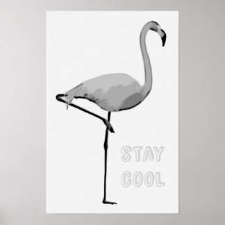 Flamingo "stay cool" poster