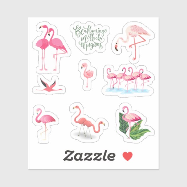 Flamingo Stickers (Sheet)