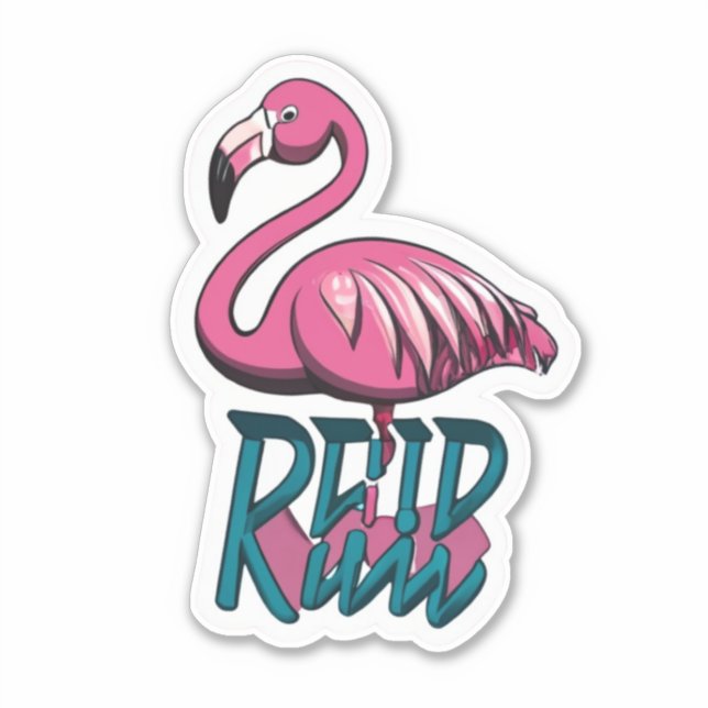 Flamingo Stickers a Splash of Pink to Your World (Front)