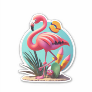 Flamingo Stickers to Brighten Your Day