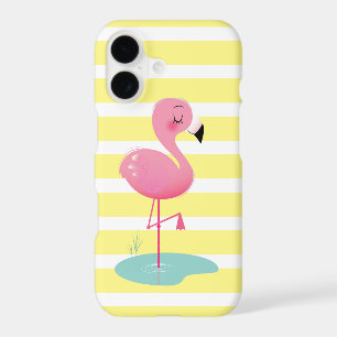 Flamingo & Stripes Phone case