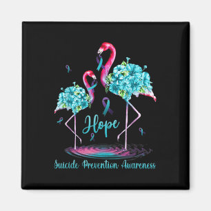 Flamingo Suicide Prevention Awareness Magnet