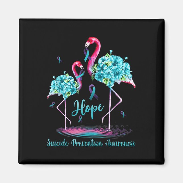 Flamingo Suicide Prevention Awareness  Magnet (Front)