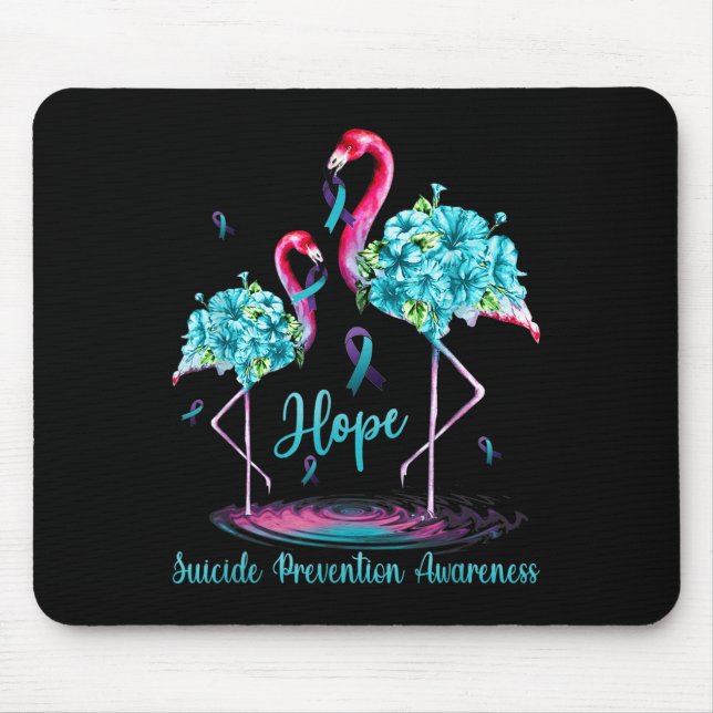Flamingo Suicide Prevention Awareness  Mouse Mat (Front)