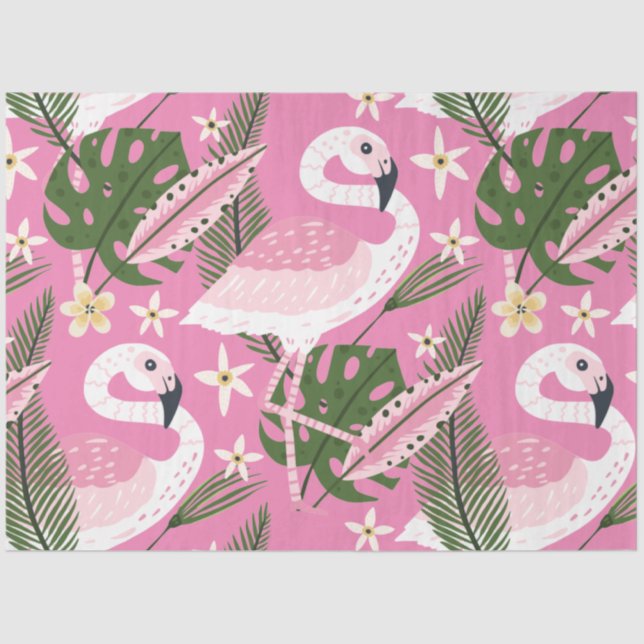 Flamingo Summer Collection One Design 1 Tissue Paper (Front)