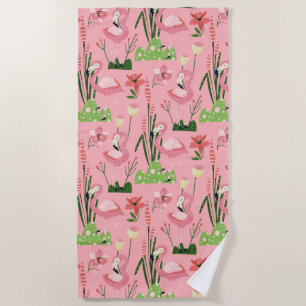 Flamingo Summer Collection One Design 4 Beach Towel