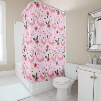 Flamingo Summer Collection One Design 9 Shower Curtain