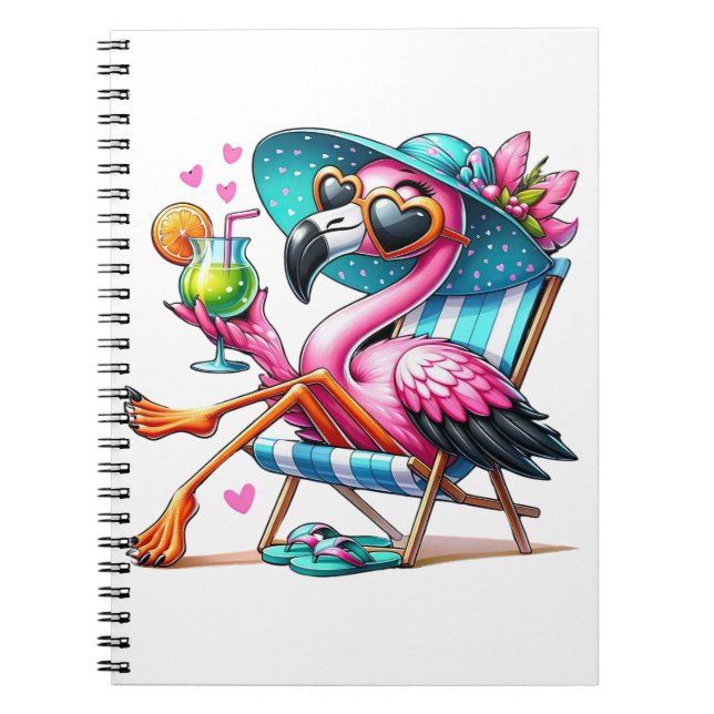 Flamingo summer cool notebook (Front)