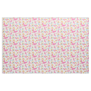Flamingo summer party  fabric