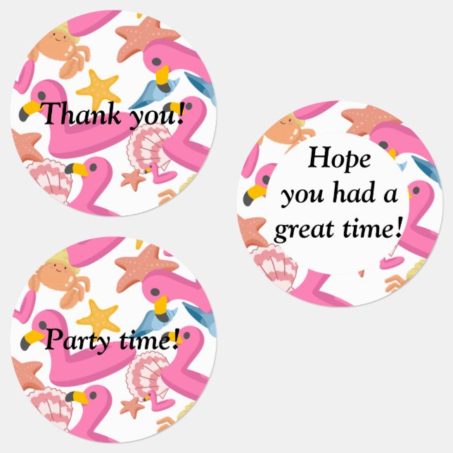 Flamingo summer party with text (Group)