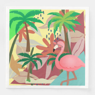 Flamingo Summer Themed Napkin