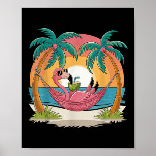 Flamingo Summer Vacation Family Matching Reunion Poster
