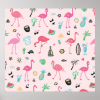 Flamingo Summer: Vibrant Bird Pattern