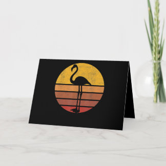 Flamingo |Sunset Trendy Animal Silhouette Flamingo Card
