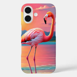 Flamingo Sunset Tropical Beach  iPhone 16 Case