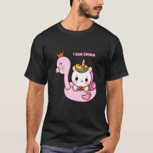 flamingo swim cute horse T-Shirt