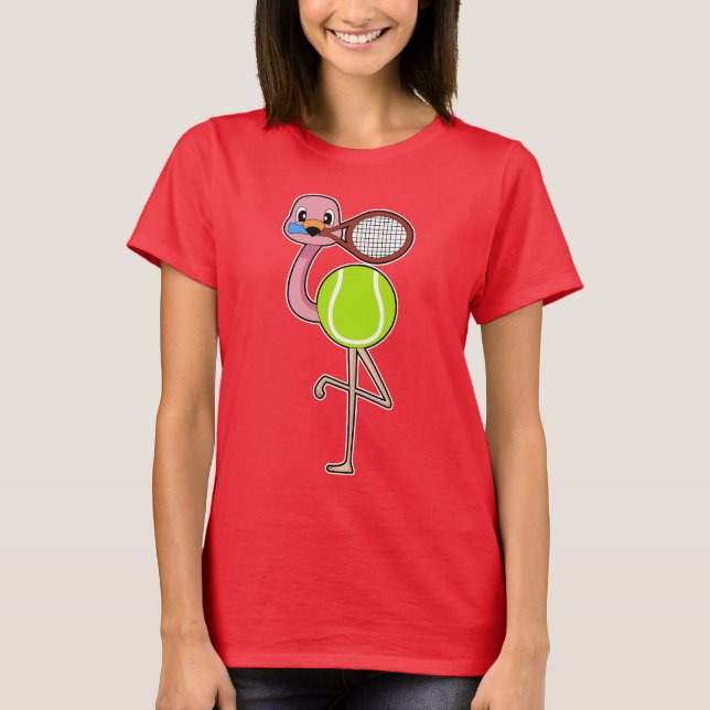 Flamingo Tennis Tennis ball T-Shirt (Front)