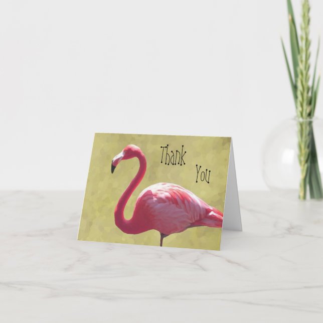 Flamingo Thank You Card (Front)