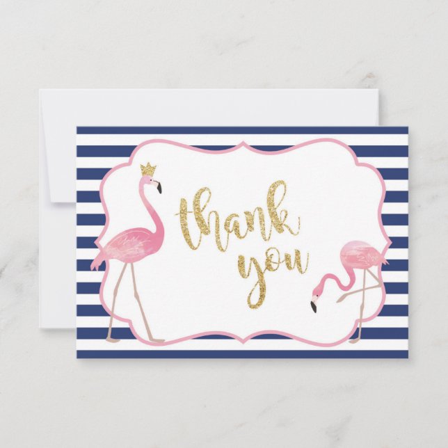 Flamingo Thank You Card (Front)