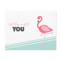 Flamingo Thank You Postcard