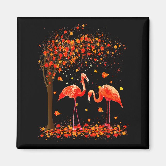 Flamingo Thanksgiving Halloween It's Fall Y'all Au Magnet (Front)