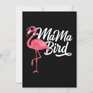 Flamingo Theme Birthday Gift - Mama Bird Flamingo Thank You Card
