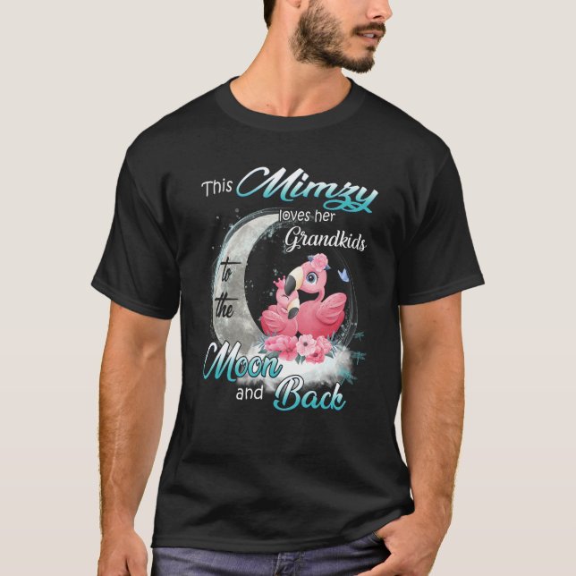 Flamingo This Mimzy Loves Her Grandkids To The Moo T-Shirt (Front)