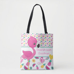 Flamingo tote bag - personalised