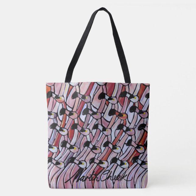Flamingo Tote by Artist Martin Cheek (Front)