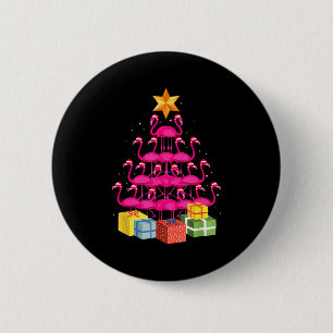 Flamingo Tree Funny Ugly Christmas  6 Cm Round Badge