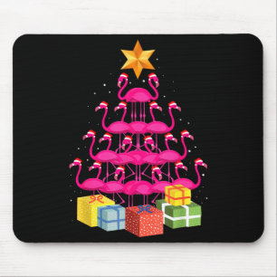 Flamingo Tree Funny Ugly Christmas  Mouse Mat